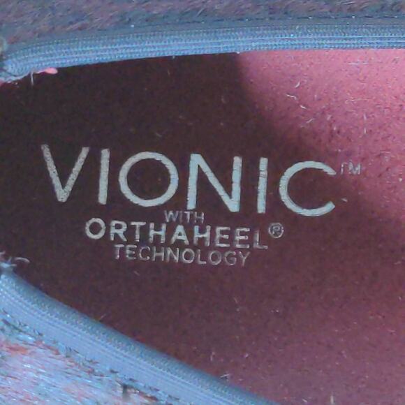 Vionic Womens Minna Ballet Flats Red Black Cheetah Print Calf Hair Leather Bow 9 - Picture 14 of 15